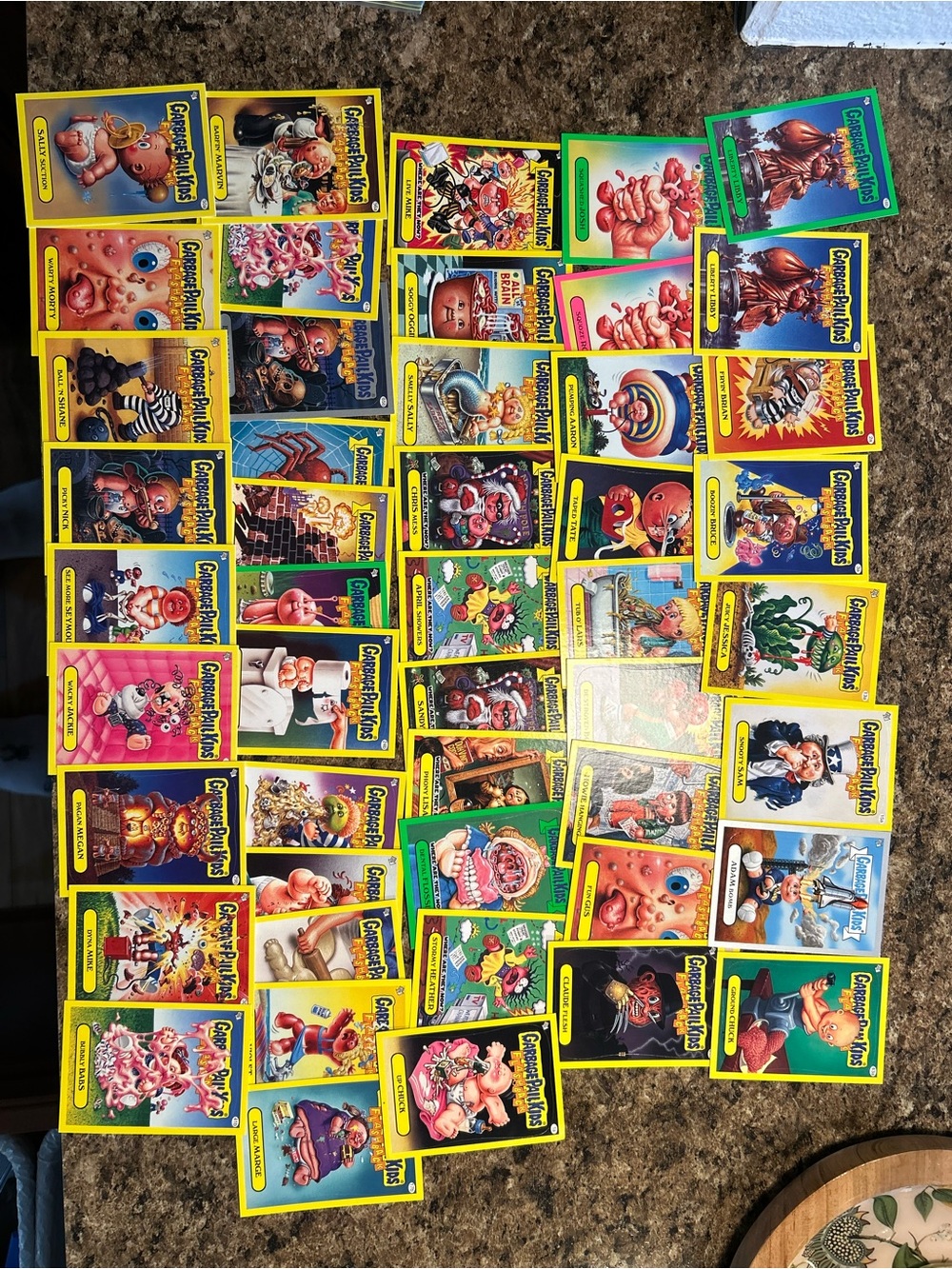Variety of 2011 flash back GPK cards. 46 cards total.